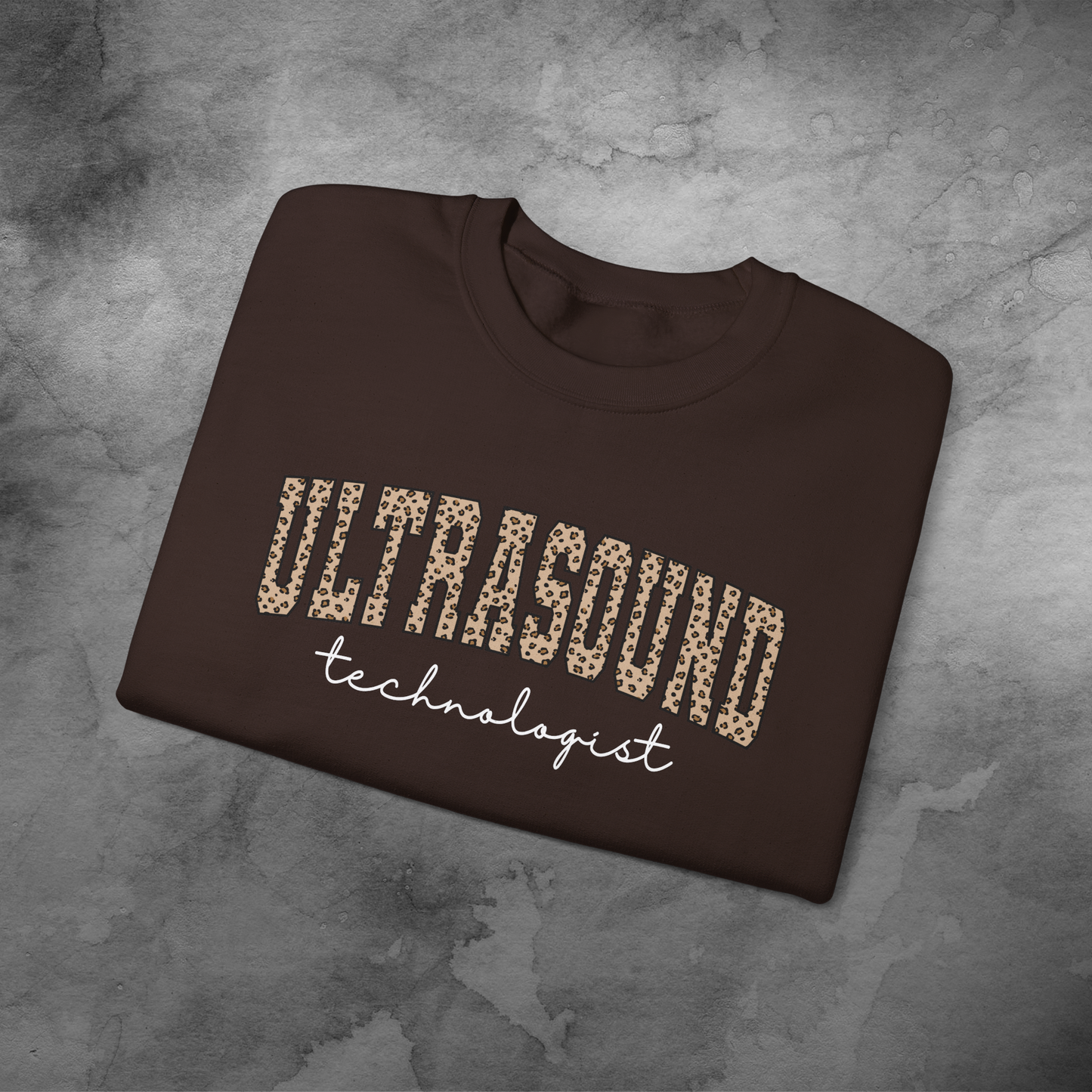 Ultrasound Tech Animal Print Crewneck