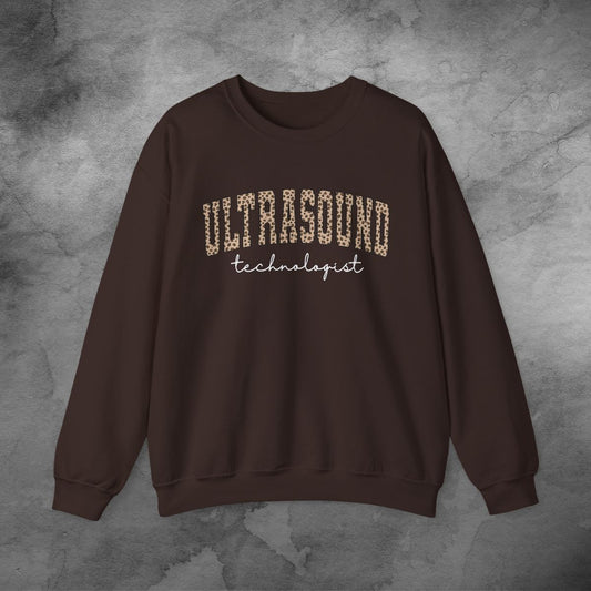 Ultrasound Technologist Animal Print Crew