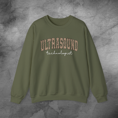 Ultrasound Tech Animal Print Crewneck