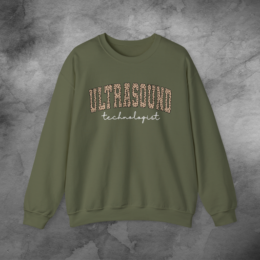 Ultrasound Tech Animal Print Crewneck
