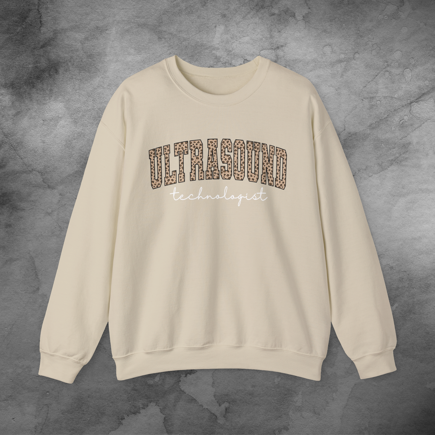 Ultrasound Tech Animal Print Crewneck